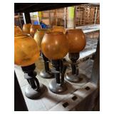 Mason Candlelight Amber Glass Holders (5)
