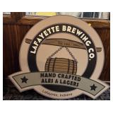 Large Lafayette Brewing Co. Hand Crafted Ales Sign