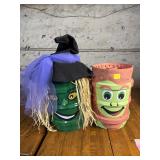 Halloween Witch & Monster Decorated Mini Kegs