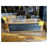 LBC Wooden Beer Flight Set with Glasses
