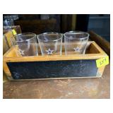 LBC Wooden Beer Flight Set with Glasses