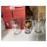 Assorted Logo Clear Pint Glasses - Box of 11