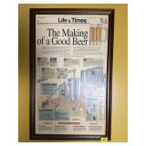 Framed Journal Courier 'The Making of a Good Beer'