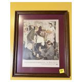 Framed 'Thanksgiving Dinner' Beer Print