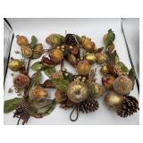 Sugared Metallic Faux Fruit Garland Holiday Lot