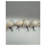 Spun Glass & Dove Feather, Craft Birds 9pc