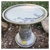 Ceramic Birdbath: Glazed Cherry Blossom #2
