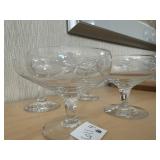 Etched Starburst Champagne Coupes, Set of 4