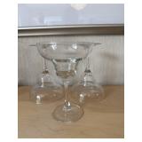 Set of 4 Stemmed Margarita Glasses