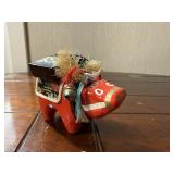 Akabeko Red Cow Senryobako Figurine