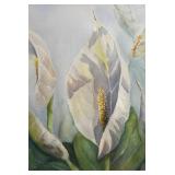 Nancy Hathaway 'Peace Lily 3' Framed  22x18 Inches
