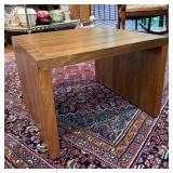 Solid Teak Butcher Block Accent Table