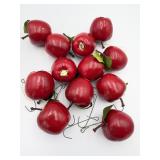Red Apple Holiday Tree Ornaments Set