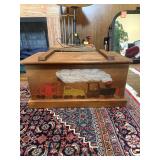 Hand-Carved Toy Express Train Chest
