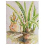 Nancy Hathaway Signed Watercolor Still Life