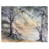 Nancy Hathaway Signed Watercolor Landscape Artwork