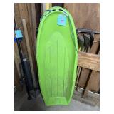 Green Plastic Snow Sled