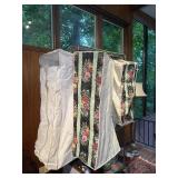Quilted Floral Garment Bag and Storage Set 3pc