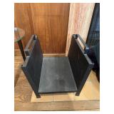 Black Metal Fireplace Log Holder Rack