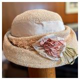 Renaissance Woven Straw Cloche Dress Hat