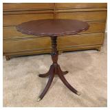 Mahogany Tilt Top Table Pie Crust Edge