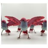 Spun Silk & Feather Red Swallows, 11pc
