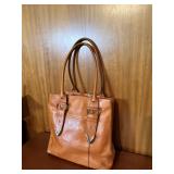 Wilsons Leather Tan Buckle Tote Bag