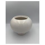 MCM White Ceramic Fishbowl Planter
