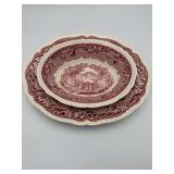 Franciscan Pink Vista Ironstone Vegetable Bowls Pa