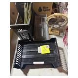 Desk Organizer Trays and Electric Personal Fan Lot