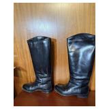 Ann Taylor Black Leather Riding Boots 7.5M