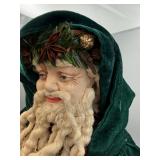 Father Christmas Green Velvet Santa 18'