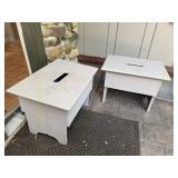 Painted Wood Step Benches Set of 3
