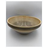 Antique Blue Banded Yellowware Bowl