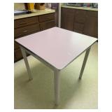 Pink Laminate Kitchen Table Vintage Chrome