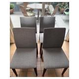 Skovby Danish Modern Teak Walnut Chairs 4pc