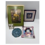 Assorted Framed Art & Novelty Ceramic Plaques - 5p