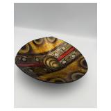 Klimt Style Decoupage Art Glass Bowl