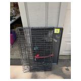 Folding Wire Dog Crate with Plastic Pan 38in