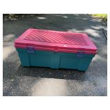 90s Colorblock Plastic Storage Trunk Chest
