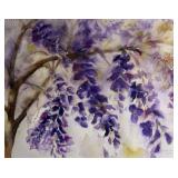 Nancy Hathaway 'Wisteria' Signed Framed Watercolor