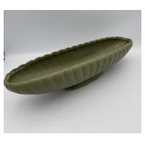 Vintage Sage Green Ceramic Boat Planter