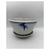 Lee Kitzman Blue Bamboo Studio Pottery Planter