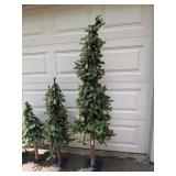 Artificial Alpine Christmas Trees Set of 4