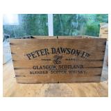 Vintage Peter Dawson Blended Scotch Whisky Wooden