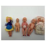Italian Miniature Hard Plastic Doll Lot