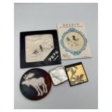 Suzhou Silk Embroideries and Pearl Compact Lot