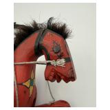 Mexican Folk Art Wooden Horse Marionette