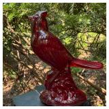 Mosser Glass Ruby Red Cardinal Bird Figurine