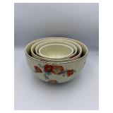 Hall Orange Poppy Mixing Nesting Bowls 4pc